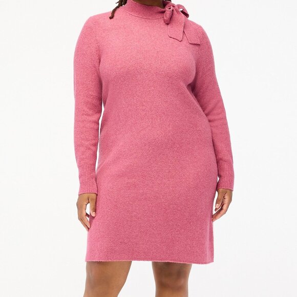 J. Crew Factory Dresses & Skirts - J. Crew Bow-neck Berry Sweater-Dress in Extra-Soft Yarn/NWT/XL